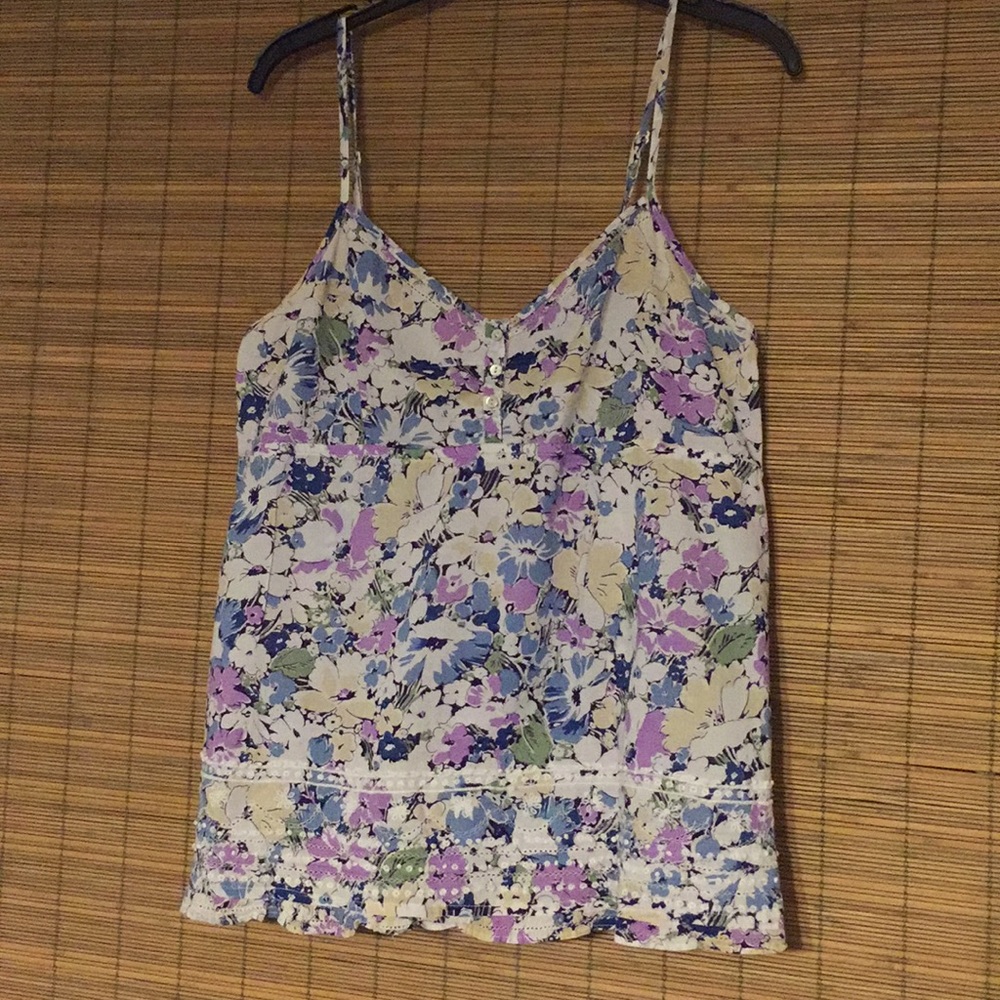 Purple floral cami